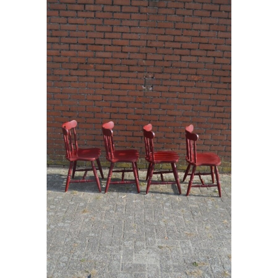 4x Windsor bistrostoel rood-7