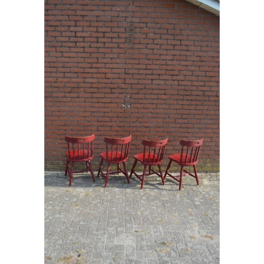 4x Windsor bistrostoel rood-8