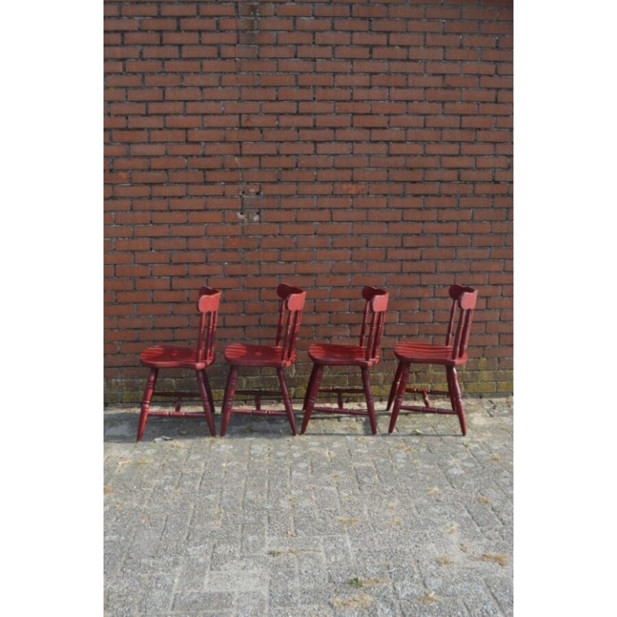 4x Windsor bistrostoel rood-10
