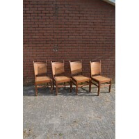 thumb-4x eiken stoel met pitriet-1