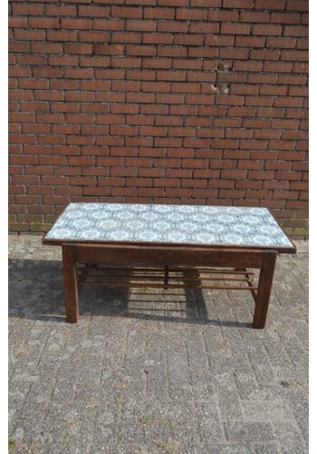 Salontafel blad met antieke tegeltjes 