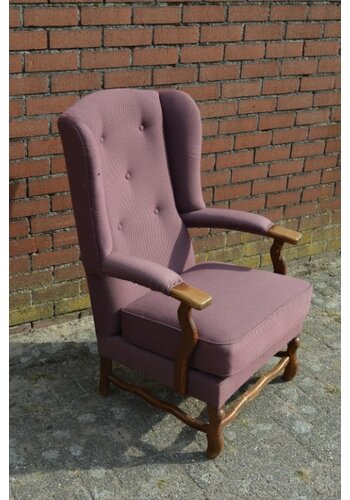Oorfauteuil eiken stof 