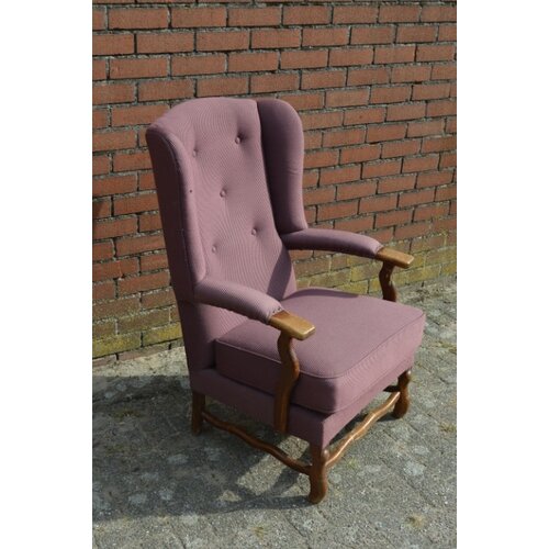 Oorfauteuil eiken stof 