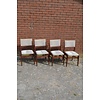 LoodsVol, Tweedehands BAKO teak stoelen met stoffen zitting set van 4