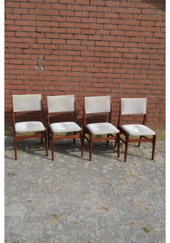 Retro teak eetkamerstoelen 4 stuks 