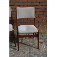 thumb-BAKO teak stoelen met stoffen zitting set van 4-2