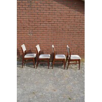 thumb-BAKO teak stoelen met stoffen zitting set van 4-4
