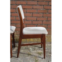 thumb-BAKO teak stoelen met stoffen zitting set van 4-5