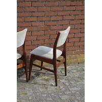 thumb-BAKO teak stoelen met stoffen zitting set van 4-8