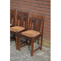 thumb-Vintage boerenstoelen met biezen zitting 5x-4