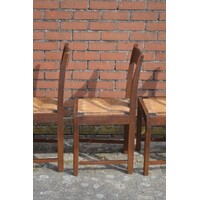 thumb-Vintage boerenstoelen met biezen zitting 5x-8