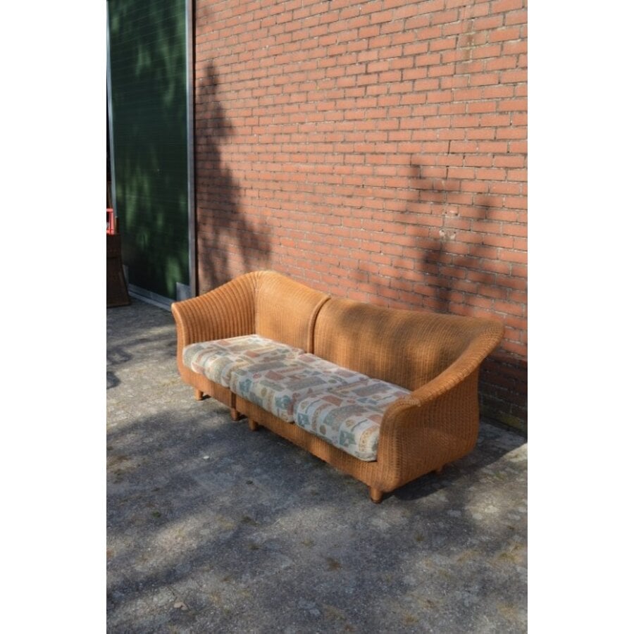 Rotan bank met retro kussens-2