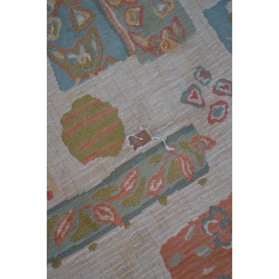 Rotan bank met retro kussens-7