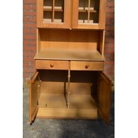 thumb-Landelijke buffetkast met vitrine opknapper-6