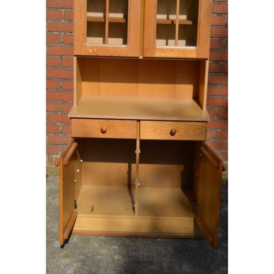 Landelijke buffetkast met vitrine opknapper-6
