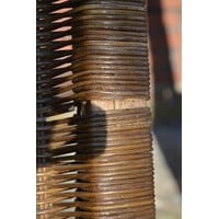 thumb-Bruine rotan stoelen met houten poten 4x-10
