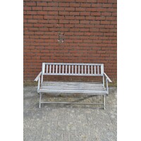 thumb-Verweerde hardhouten tuinbank inklapbaar-4