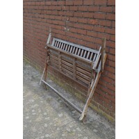 thumb-Verweerde hardhouten tuinbank inklapbaar-8