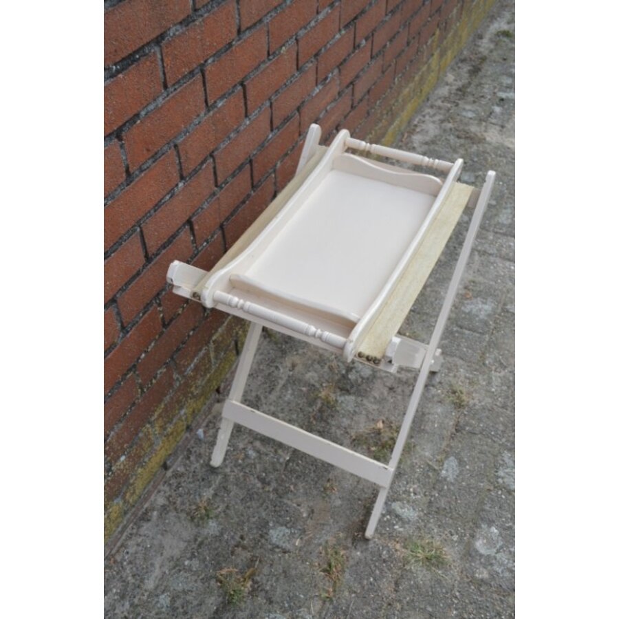 Witte butler tray met inklapbaar onderstel-2