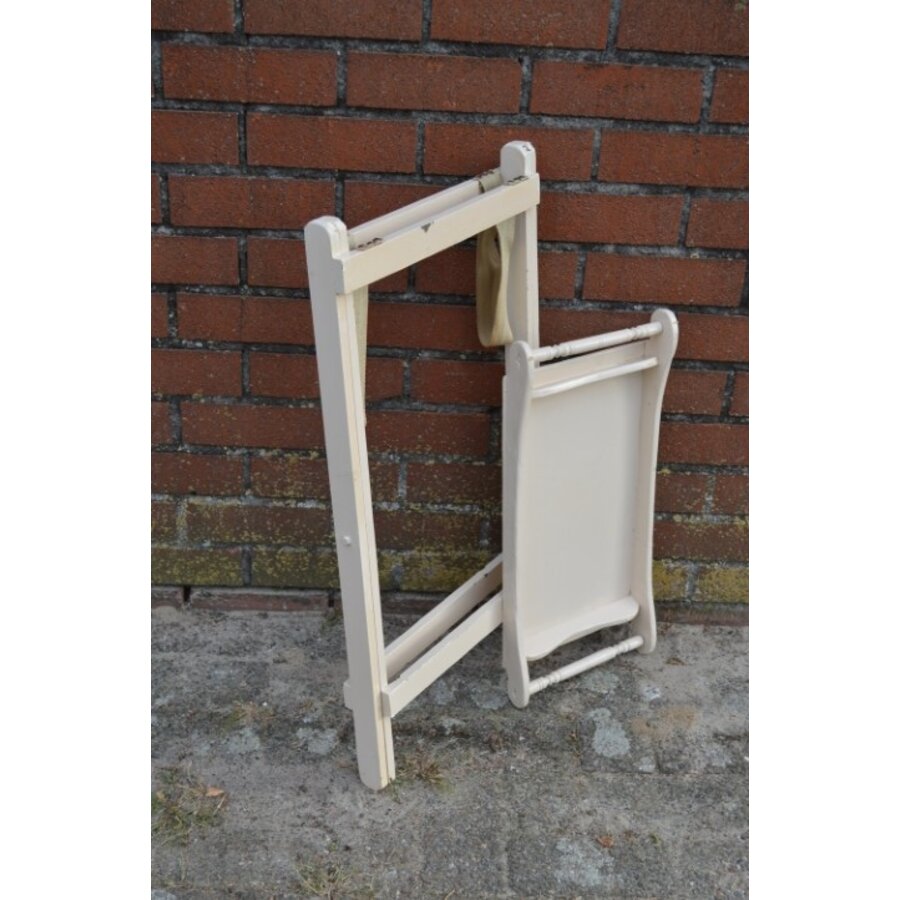 Witte butler tray met inklapbaar onderstel-5