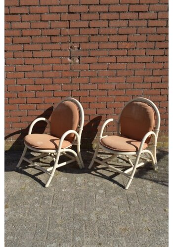 Rotan fauteuils set van 2 