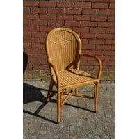 thumb-Gevlochten rotan armstoel van natuurlijk riet-1