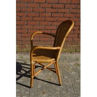 thumb-Gevlochten rotan armstoel van natuurlijk riet-4