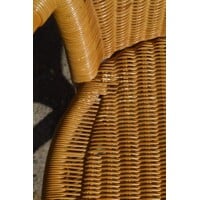 thumb-Gevlochten rotan armstoel van natuurlijk riet-5
