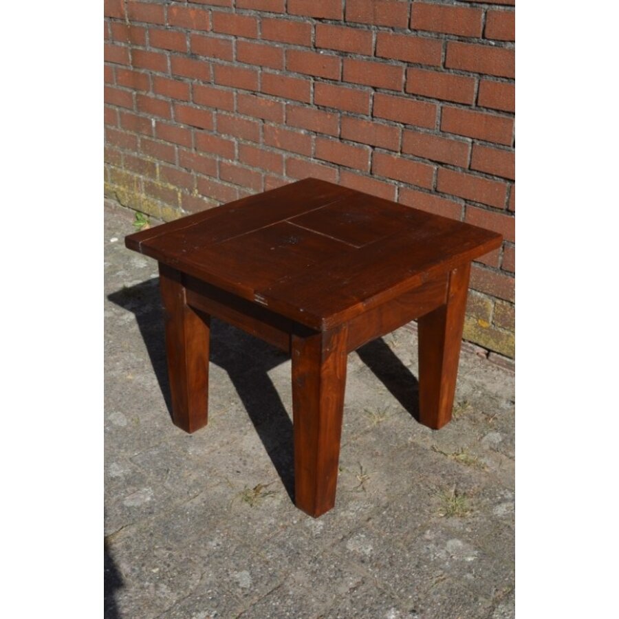 Massief teakhouten bijzettafeltje-2
