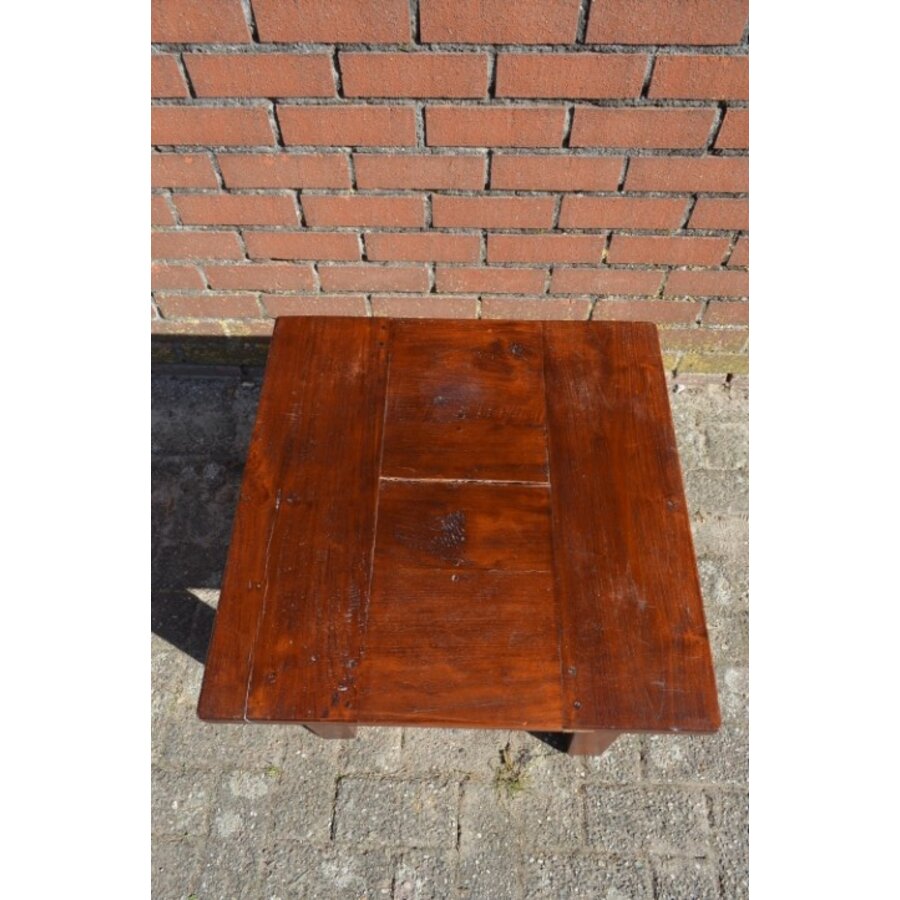 Massief teakhouten bijzettafeltje-3