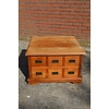 Vierkante teak salontafel met 6 laden