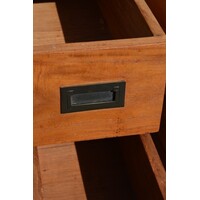 thumb-Massief teak salontafel met zes laden-7