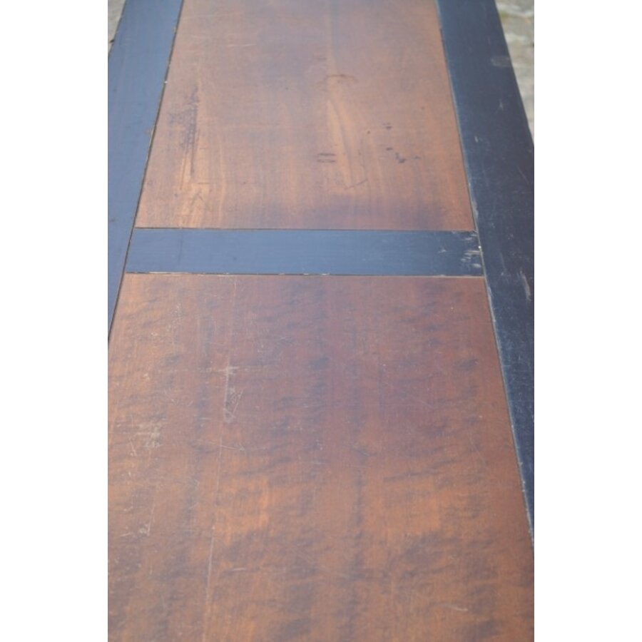 Donkerbruin dressoir met houtinleg-5