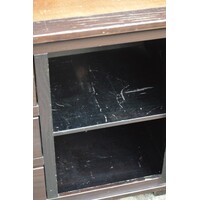 thumb-Donkerbruin dressoir met houtinleg-9