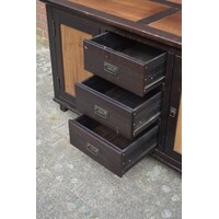 thumb-Donkerbruin dressoir met houtinleg-10