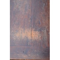 thumb-Klassieke teak eettafel met doorleefd blad-5