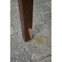 thumb-Klassieke teak eettafel met doorleefd blad-7