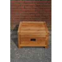 thumb-Landelijke vierkante salontafel van massief teakhout-2