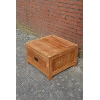 thumb-Landelijke vierkante salontafel van massief teakhout-4