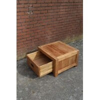 thumb-Landelijke vierkante salontafel van massief teakhout-6