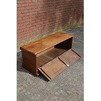 thumb-Massief eiken klepkist met snijwerk-7