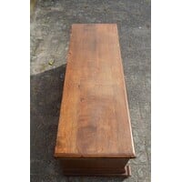 thumb-Massief eiken klepkist met snijwerk-8