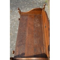 thumb-Donker eiken kastje op sledelatten-4