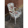 Barok armfauteuiltje met bloemenstof