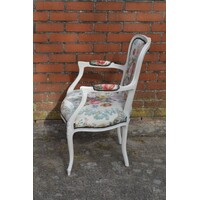 thumb-Louis XV barok fauteuil met bloemenprint-6