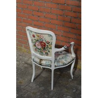 thumb-Louis XV barok fauteuil met bloemenprint-7