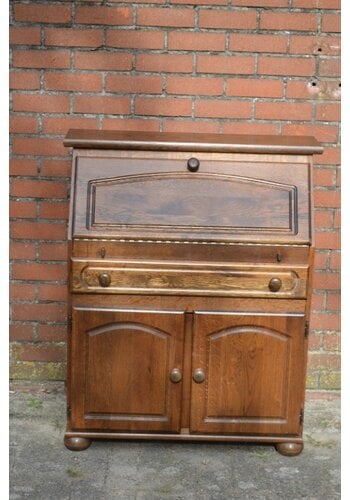 Klepsecretaire donker eiken 