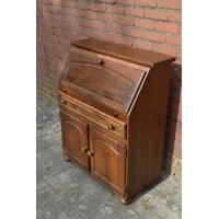 thumb-Klassieke eikenhouten klepsecretaire-2
