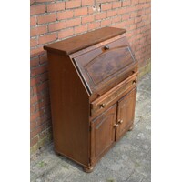 thumb-Klassieke eikenhouten klepsecretaire-3