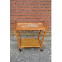 thumb-Vintage houten serveerwagen jaren 50/60-1